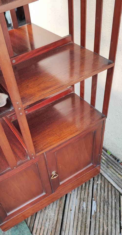 A QUALITY AND LARGE SIZE VICTORIAN MAHOGANY REVOLVING BOOKCASE - ADDITIONAL PHOTO 2