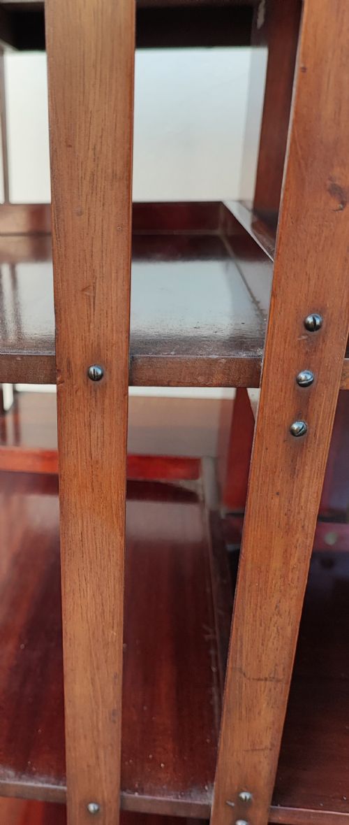 A QUALITY AND LARGE SIZE VICTORIAN MAHOGANY REVOLVING BOOKCASE - ADDITIONAL PHOTO 12