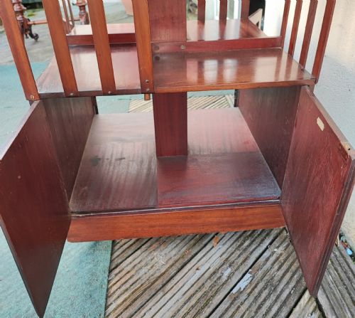 A QUALITY AND LARGE SIZE VICTORIAN MAHOGANY REVOLVING BOOKCASE - ADDITIONAL PHOTO 13