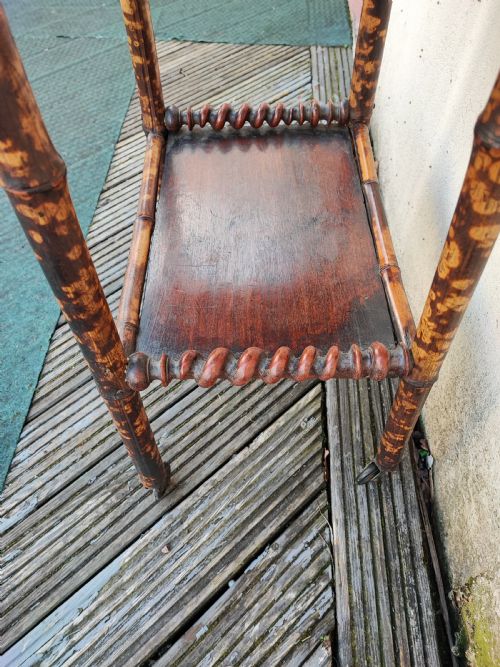 QUIRKY VICTORIAN MAHOGANY AND BAMBOO OCCASIONAL TABLE - ADDITIONAL PHOTO 6