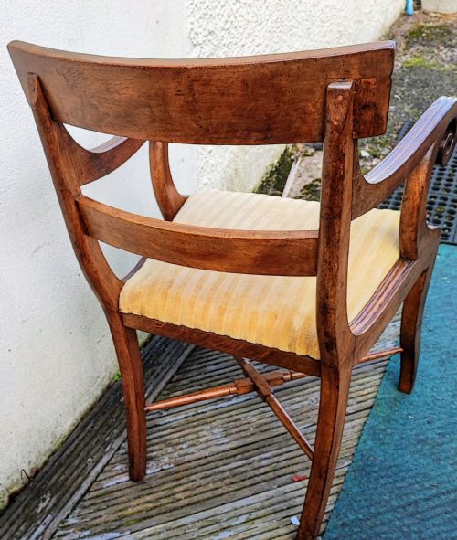 REGENCY MAHOGANY SABRE LEG DESK CHAIR - ADDITIONAL PHOTO 4