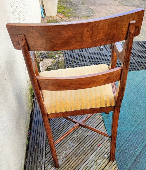 REGENCY MAHOGANY SABRE LEG DESK CHAIR - ADDITIONAL PHOTO 5