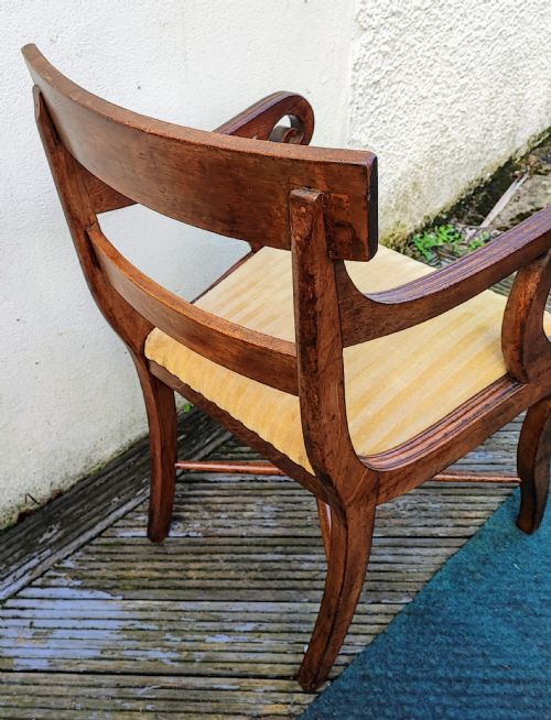 REGENCY MAHOGANY SABRE LEG DESK CHAIR - ADDITIONAL PHOTO 7
