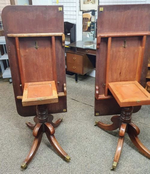 A FINE REGENCY MAHOGANY 2 PILLAR DINING TABLE - ADDITIONAL PHOTO 7