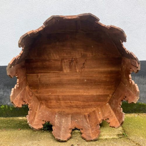 ANTIQUE KASHMIRI HARDWOOD LOW COFFEE TABLE WITH 12 SIDES - ADDITIONAL PHOTO 3