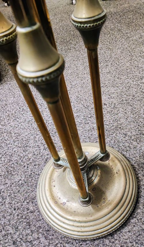 SUPERB ANTIQUE BRASS STANDARD OIL LAMP - ADDITIONAL PHOTO 6