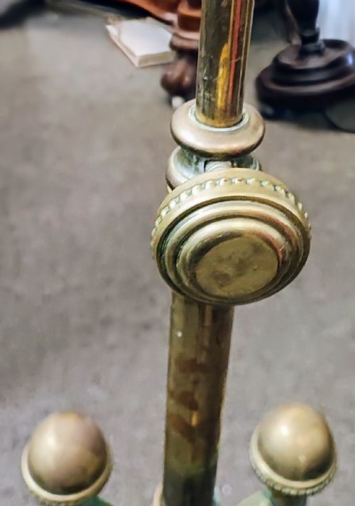 SUPERB ANTIQUE BRASS STANDARD OIL LAMP - ADDITIONAL PHOTO 19