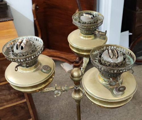 SUPERB ANTIQUE BRASS STANDARD OIL LAMP - ADDITIONAL PHOTO 25