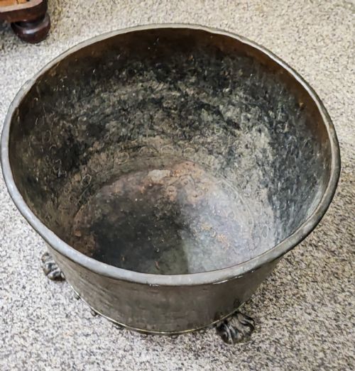 19C COPPER RIVETED LOG BUCKET - ADDITIONAL PHOTO 3