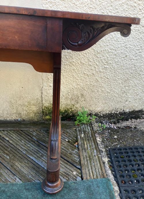 A QUALITY REGENCY MAHOGANY LIBRARY WRITING TABLE - ADDITIONAL PHOTO 2
