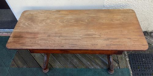 A QUALITY REGENCY MAHOGANY LIBRARY WRITING TABLE - ADDITIONAL PHOTO 3