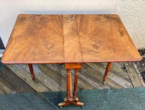 fine antique burr walnut sutherland table - CATEGORY: ANTIQUE TABLES - DATED 19TH CENTURY