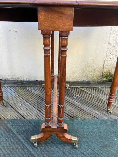 FINE ANTIQUE BURR WALNUT SUTHERLAND TABLE - ADDITIONAL PHOTO 2