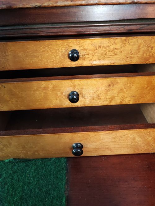 ANTIQUE MAHOGANY SECRETAIRE BOOKCASE - ADDITIONAL PHOTO 6