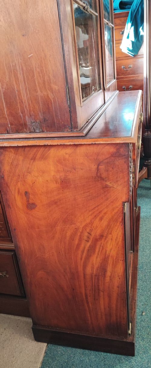 ANTIQUE MAHOGANY SECRETAIRE BOOKCASE - ADDITIONAL PHOTO 18