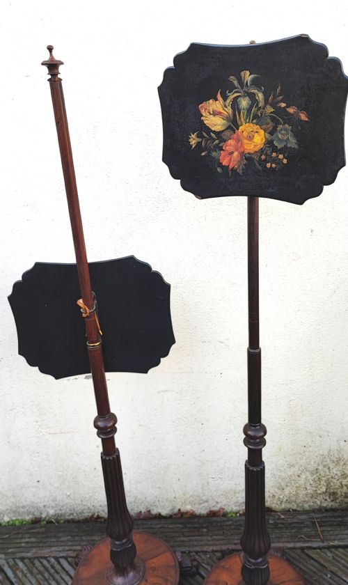 A FINE PAIR OF REGENCY ROSEWOOD POLE SCREENS - ADDITIONAL PHOTO 10