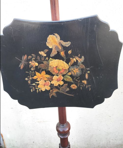 A FINE PAIR OF REGENCY ROSEWOOD POLE SCREENS - ADDITIONAL PHOTO 12