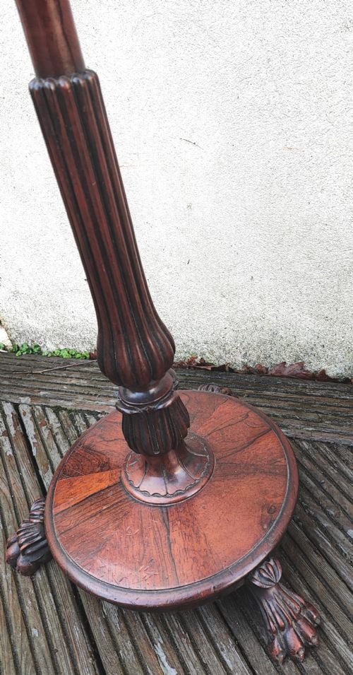 A FINE PAIR OF REGENCY ROSEWOOD POLE SCREENS - ADDITIONAL PHOTO 17