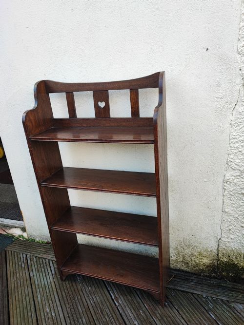 art's and crafts libertys oak open bookcase - CATEGORY: ANTIQUE BOOKCASES - DATED 1900