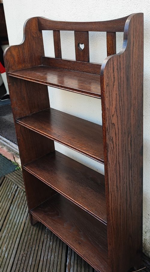 ART'S AND CRAFTS LIBERTYS OAK OPEN BOOKCASE - ADDITIONAL PHOTO 1
