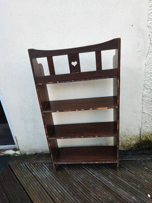 ART'S AND CRAFTS LIBERTYS OAK OPEN BOOKCASE - ADDITIONAL PHOTO 5