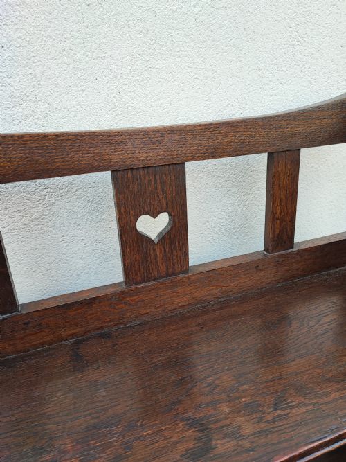 ART'S AND CRAFTS LIBERTYS OAK OPEN BOOKCASE - ADDITIONAL PHOTO 7