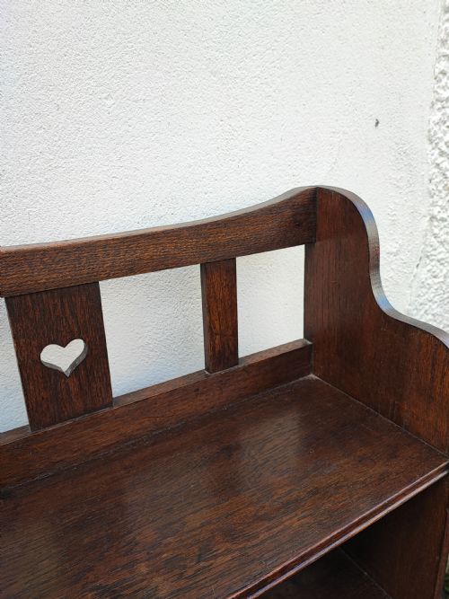 ART'S AND CRAFTS LIBERTYS OAK OPEN BOOKCASE - ADDITIONAL PHOTO 12