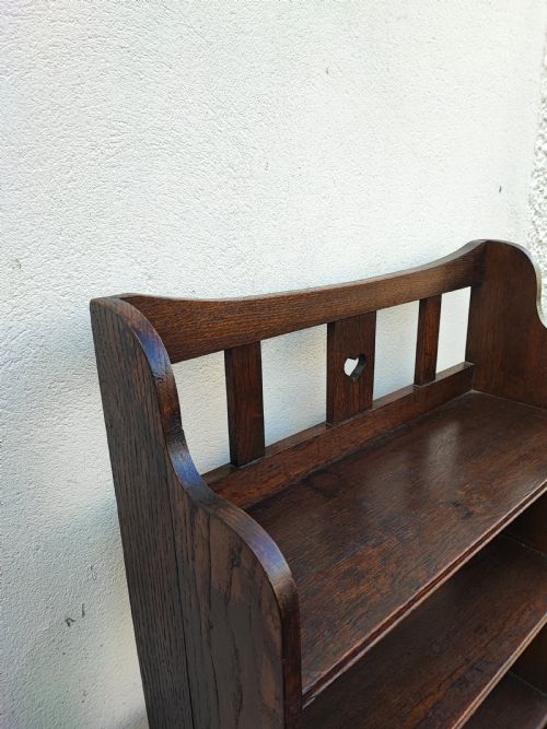 ART'S AND CRAFTS LIBERTYS OAK OPEN BOOKCASE - ADDITIONAL PHOTO 14