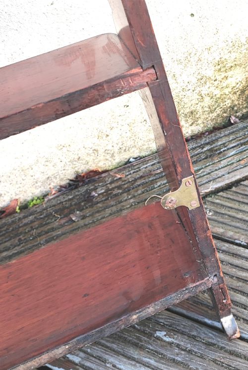 ANTIQUE MAHOGANY HANGING WALL SHELF - ADDITIONAL PHOTO 1