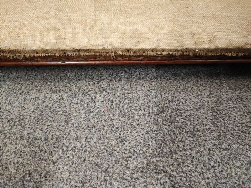 ANTIQUE MAHOGANY LONG HEARTH STOOL - ADDITIONAL PHOTO 3