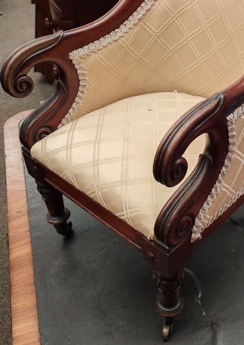 RARE REGENCY MINIATURE BERGERE CHAIR - ADDITIONAL PHOTO 1