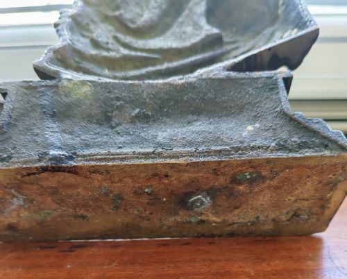 19C BRONZE DOOR STOP DEPICTING DUKE OF WELLINGTON - ADDITIONAL PHOTO 3