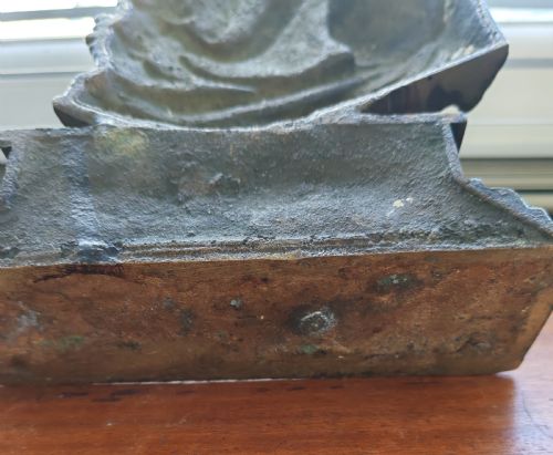 19C BRONZE DOOR STOP DEPICTING DUKE OF WELLINGTON - ADDITIONAL PHOTO 9