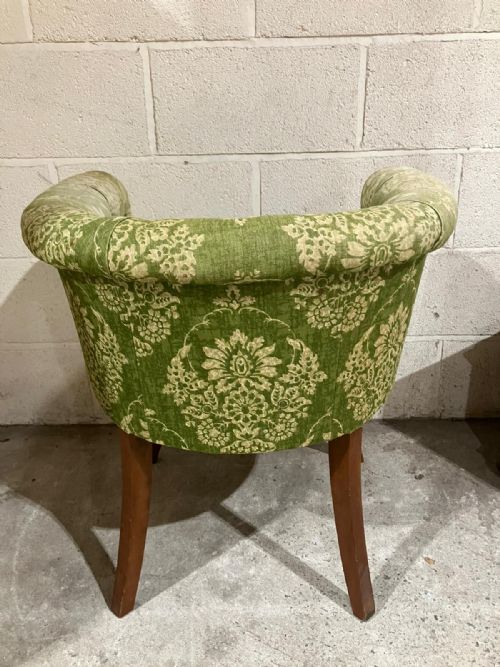 1920S WALNUT X FRAME TUB DESK CHAIR - ADDITIONAL PHOTO 2