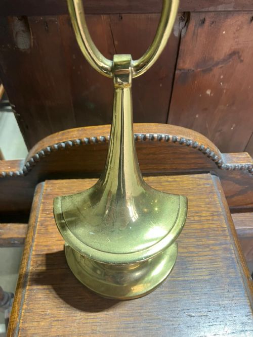 AN ANTIQUE BRASS DOOR STOP BY WILLIAM TONKS AND CO - ADDITIONAL PHOTO 4