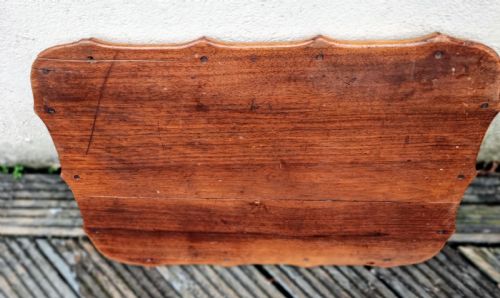 ANTIQUE FRENCH FRUITWOOD AND BRASS FAUX BAMBOO TRAY - ADDITIONAL PHOTO 2