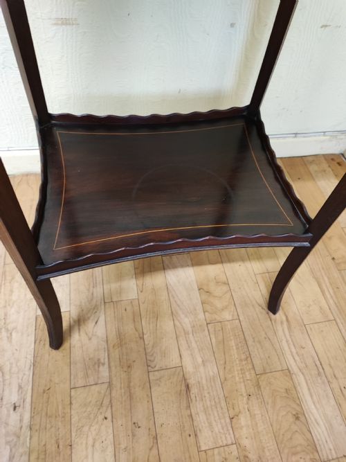 ANTIQUE PRETTY INLAID SIDE OR OCCASIONAL TABLE - ADDITIONAL PHOTO 5