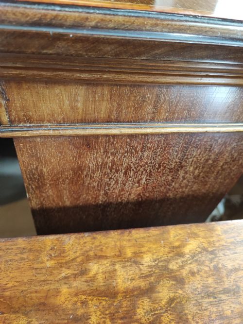EDWARDIAN INLAID MAHOGANY OPEN BOOKCASE - ADDITIONAL PHOTO 3