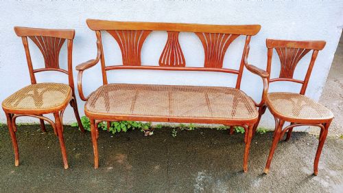 ANTIQUE BENTWOOD HALL SET BY JJ KHON VIENNA - ADDITIONAL PHOTO 6
