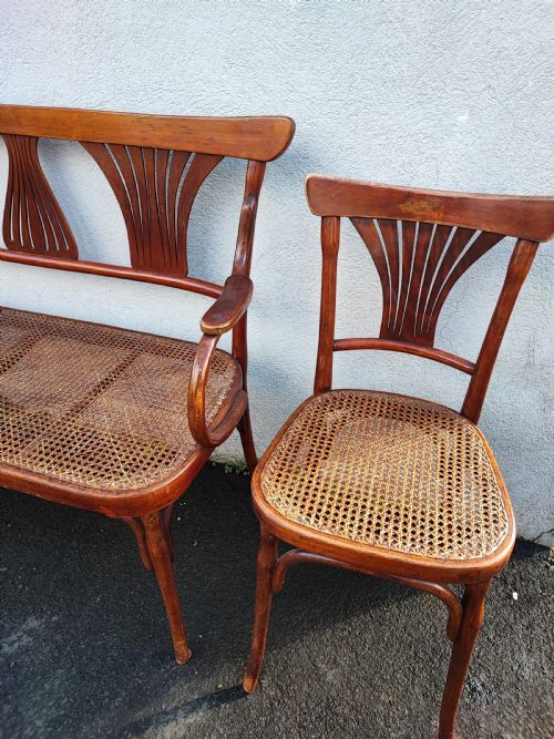ANTIQUE BENTWOOD HALL SET BY JJ KHON VIENNA - ADDITIONAL PHOTO 11