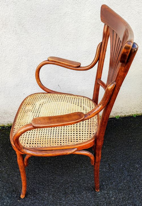 ANTIQUE BENTWOOD DESK CHAIR BY JJ KHON VIENNA - ADDITIONAL PHOTO 5