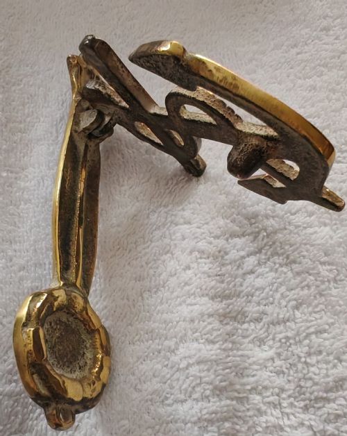 ANTIQUE BRASS ANCHOR DOOR KNOCKER - ADDITIONAL PHOTO 1