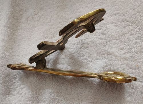 ANTIQUE BRASS ANCHOR DOOR KNOCKER - ADDITIONAL PHOTO 5