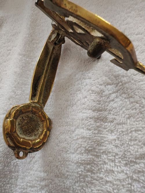 ANTIQUE BRASS ANCHOR DOOR KNOCKER - ADDITIONAL PHOTO 8
