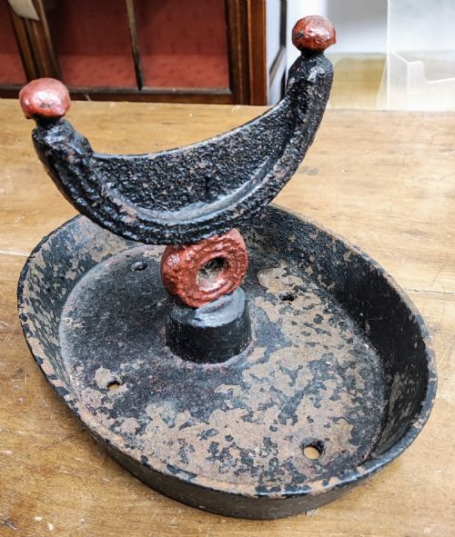 ANTIQUE CAST IRON BOOT SCRAPER - ADDITIONAL PHOTO 1