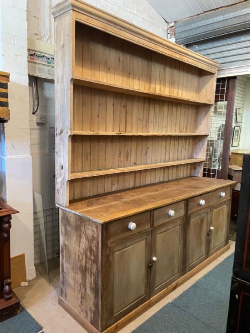 ANTIQUE LARGE PINE AND BEECH DRESSER - ADDITIONAL PHOTO 1