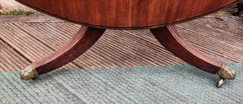 REGENCY MAHOGANY CIRCULAR TILT TOP DINING TABLE - ADDITIONAL PHOTO 4