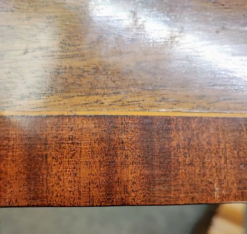 ANTIQUE LARGE MAHOGANY EXTENDING REGENCY STYLE TWIN PILLAR DINING TABLE - ADDITIONAL PHOTO 6