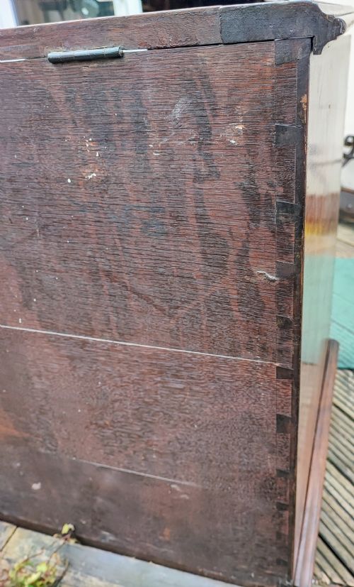 A FINE MAHOGANY GEORGE III SILVER OR HALL TRUNK - ADDITIONAL PHOTO 5