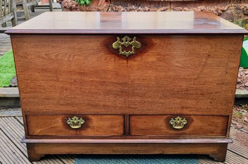 A FINE MAHOGANY GEORGE III SILVER OR HALL TRUNK - ADDITIONAL PHOTO 6